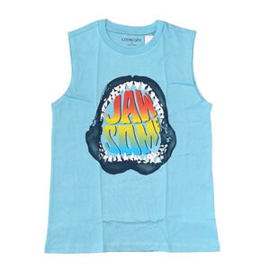 NWT J. Crew Boys' Pastel Blue W/"Jawsome" Shark Graphic Tank